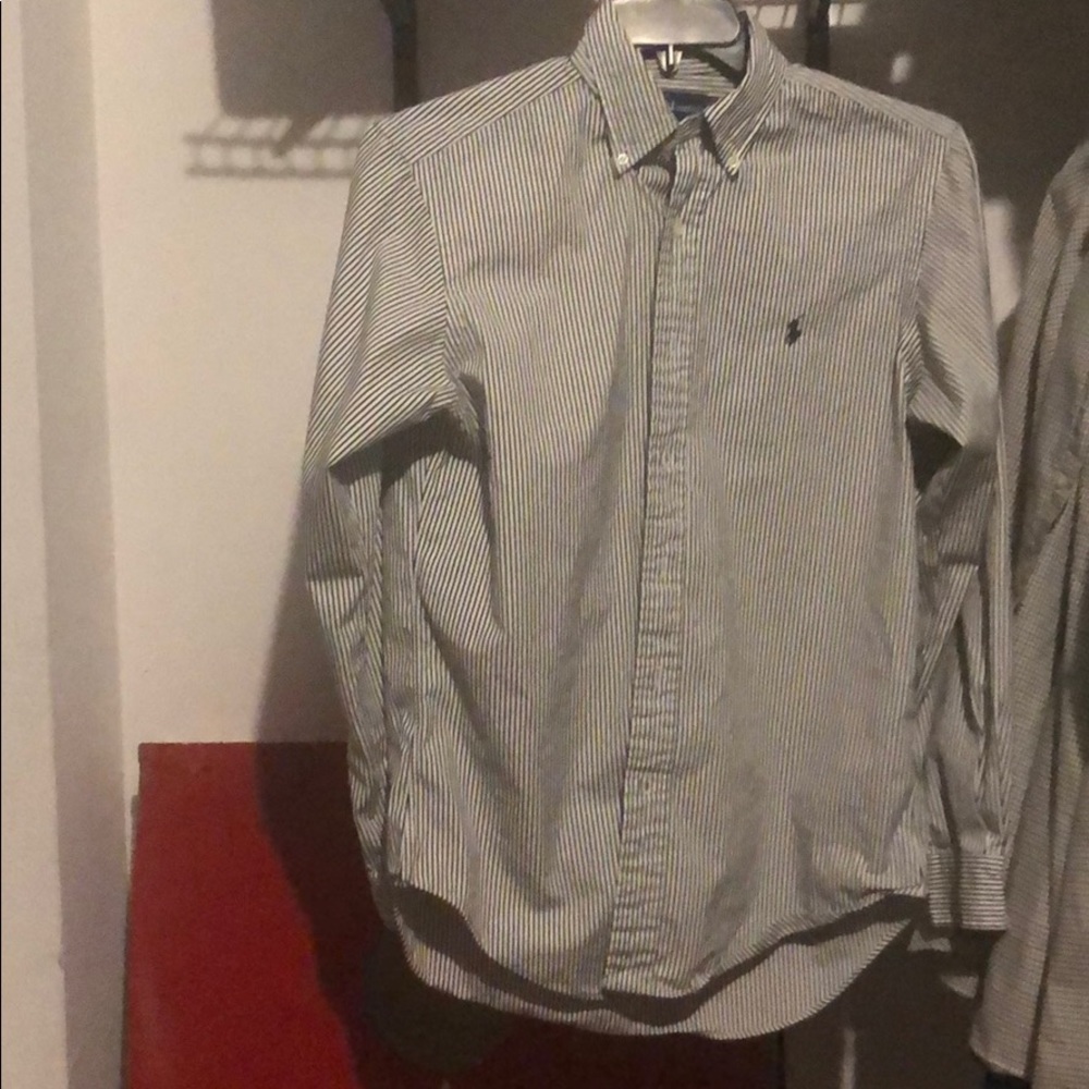 Ralph Lauren Classic Fit White w/ Black Stripes